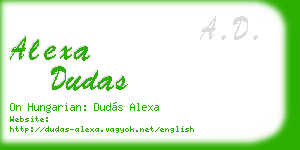alexa dudas business card